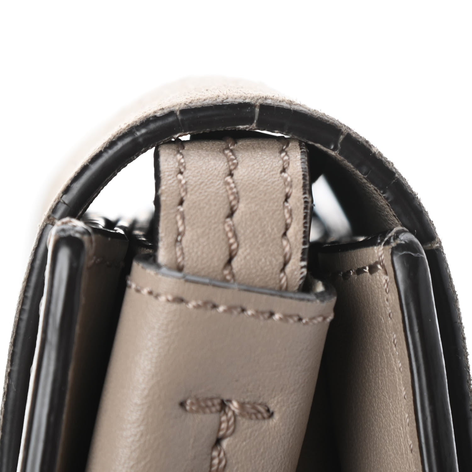 Chloe Suede Calfskin Small Faye Shoulder Bag Motty Grey 11 of 13