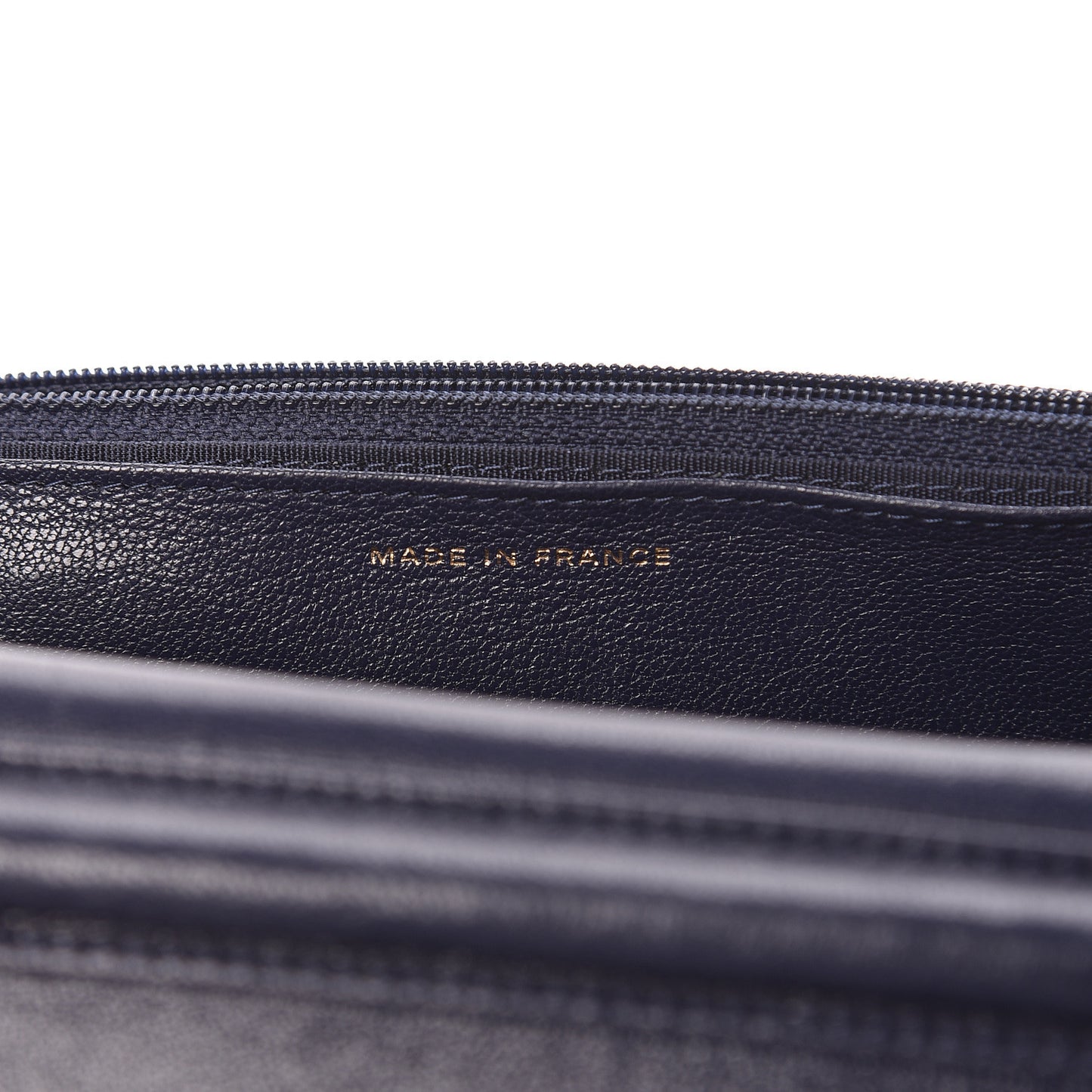 Sheepskin Quilted Mademoiselle Vintage Wallet On Chain WOC Navy