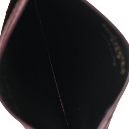 Saint Laurent Vernice Matelasse Chevron Monogram Credit Card Case Dark Red WIne 5 of 9