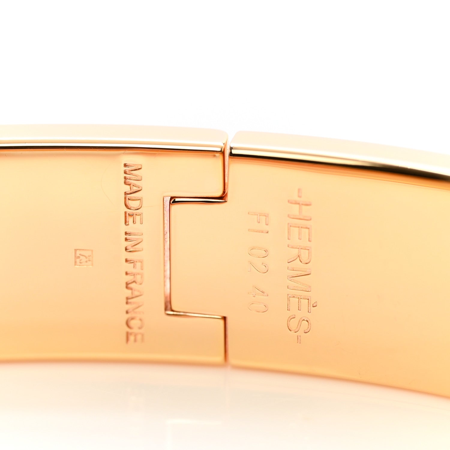 Hermes Enamel Narrow Clic Clac H Bracelet PM Marron Glace 4 of 5