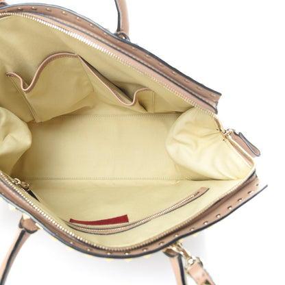 Valentino Garavani Vitello Rockstud Dome Shopper Alpaca 5 of 10