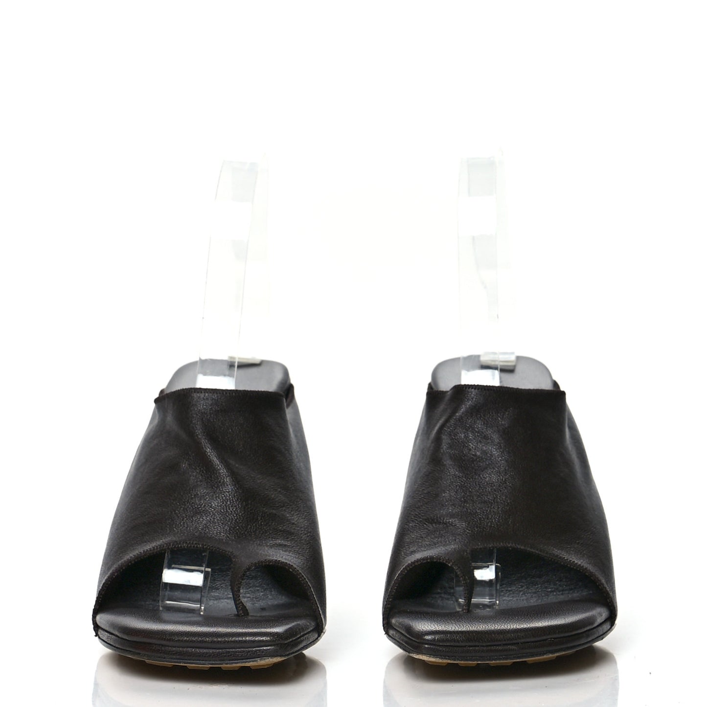 Nappa Square Toe Slip-On Mule Sandals 40.5 Fondante