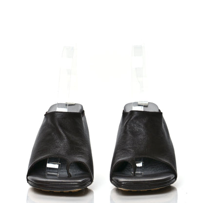 Bottega Veneta Nappa Square Toe Slip-On Mule Sandals 40.5 Fondante 2 of 7