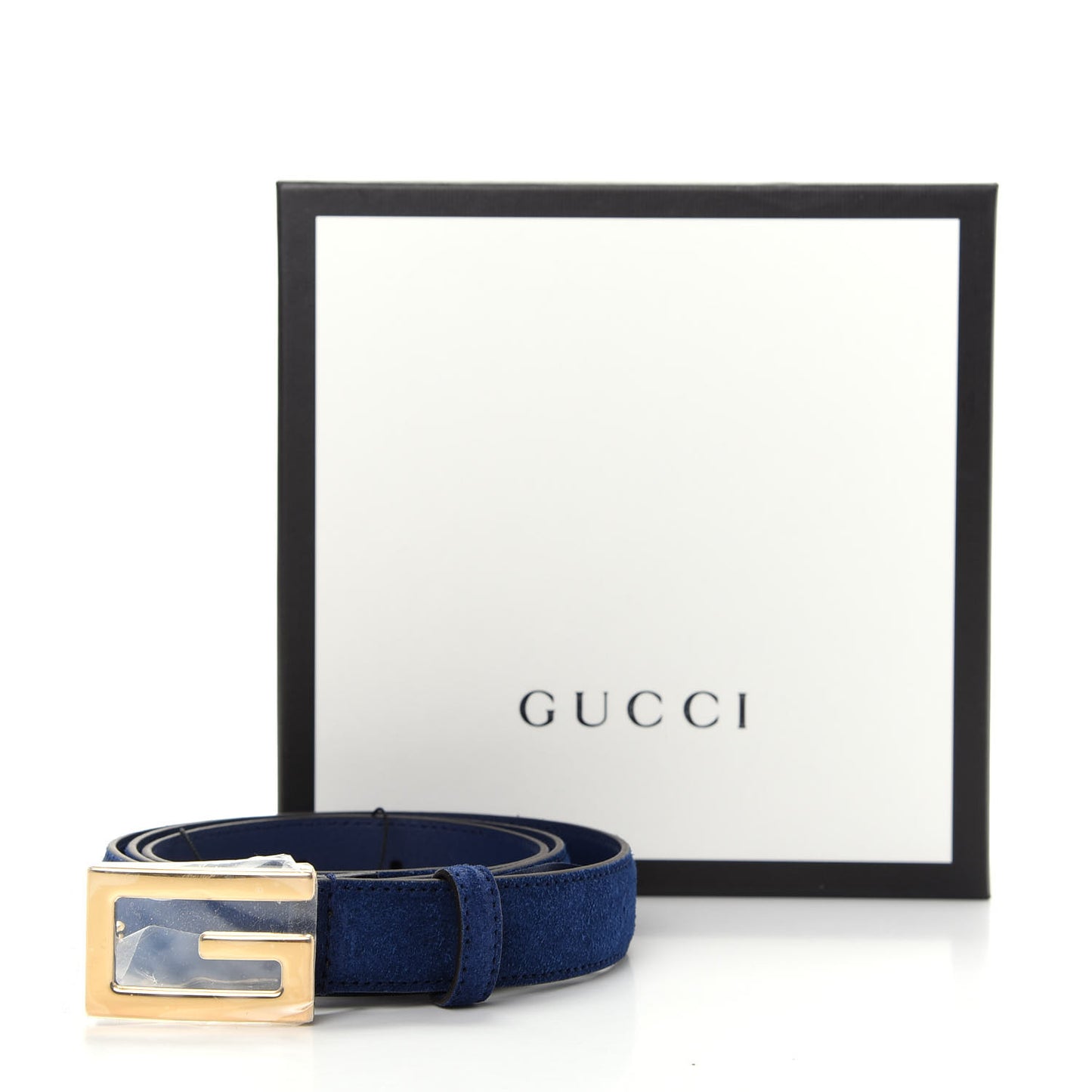 Suede Icaro G Cube 25mm Belt 95 38 Dark Navy