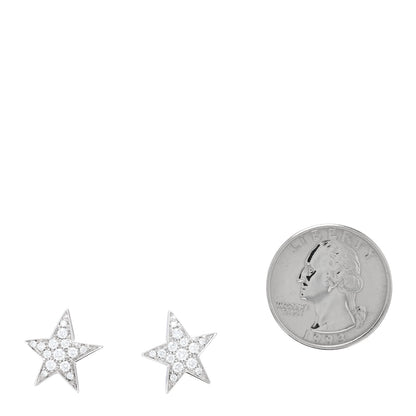 Chanel 18K White Gold Diamond Medium Comete Geode Earrings 2 of 5