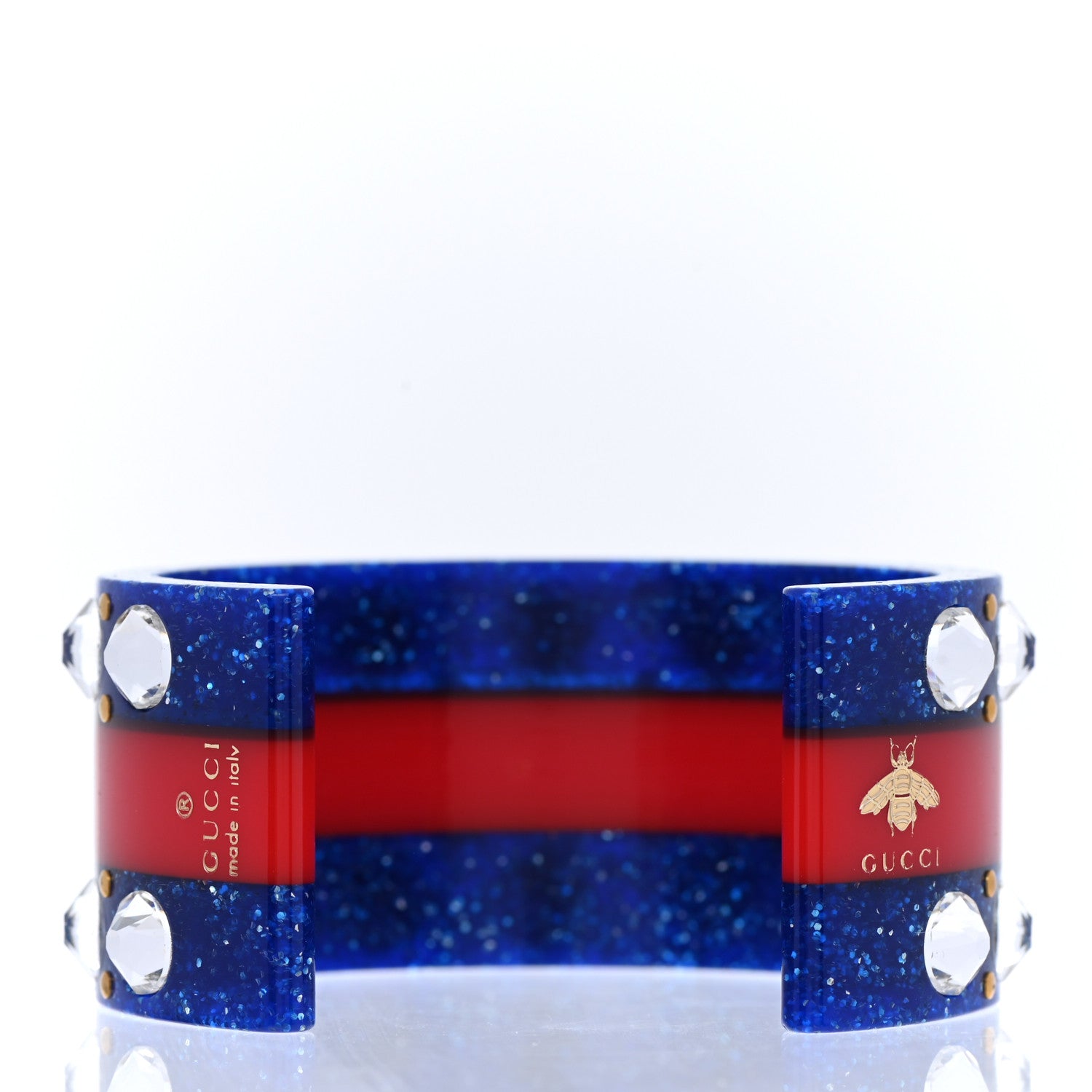 Gucci Crystal Web Cuff 16 Blue 3 of 6