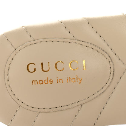 Gucci Nappa Matelasse GG Marmont Flat Slide Sandals 38 New Ivoire 8 of 10