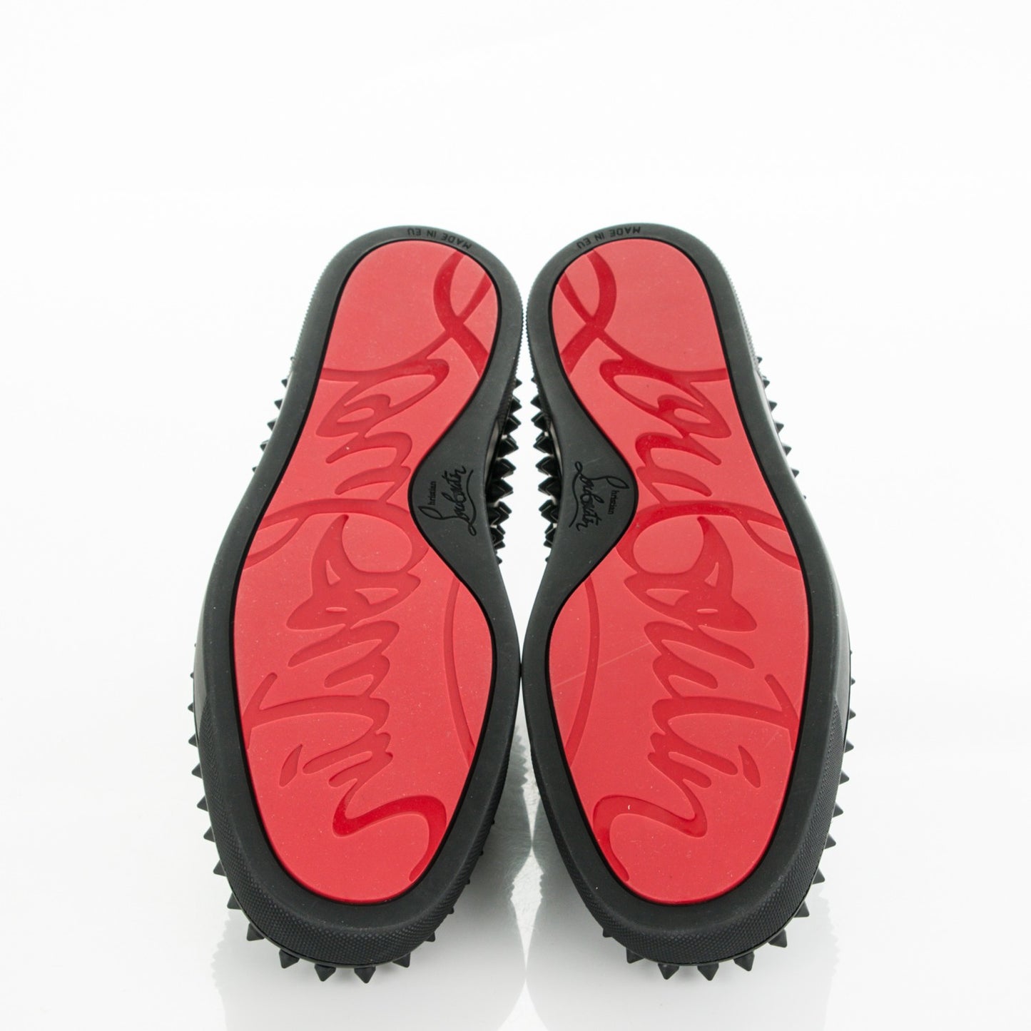 Mens Calfskin Spikes Roller Boat Flat 41 Black