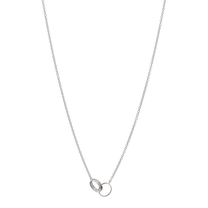 Cartier 18K White Gold Interlocking LOVE Necklace 1 of 4