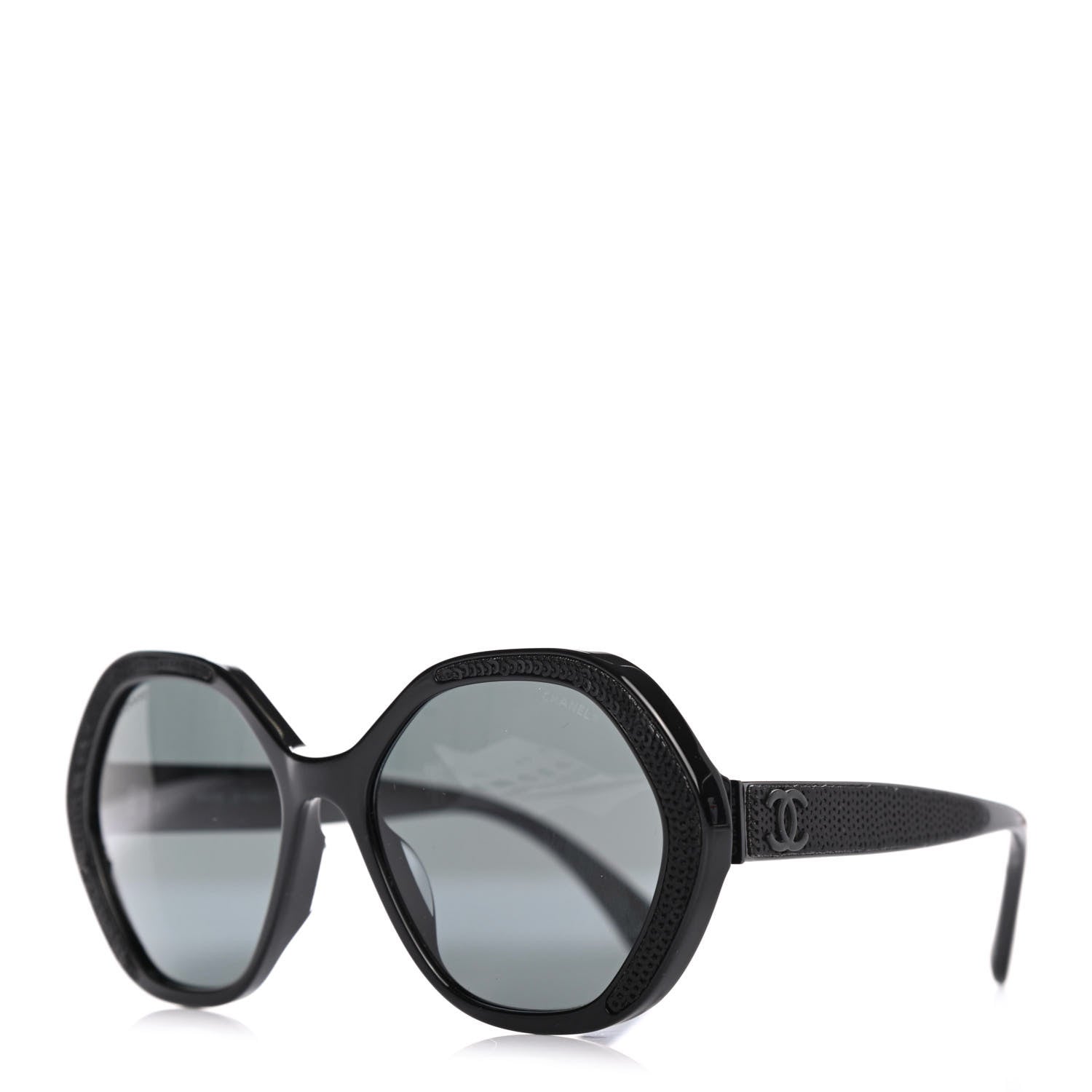 Chanel Acetate Sequin Round Sunglasses 5451-A Black 1 of 4