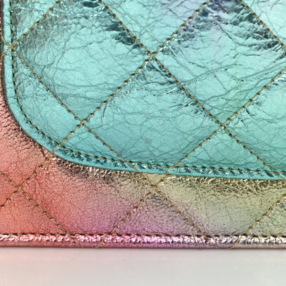 Chanel Metallic Goatskin Quilted 2.55 Reissue Wallet on Chain WOC Multicolor 12 of 15