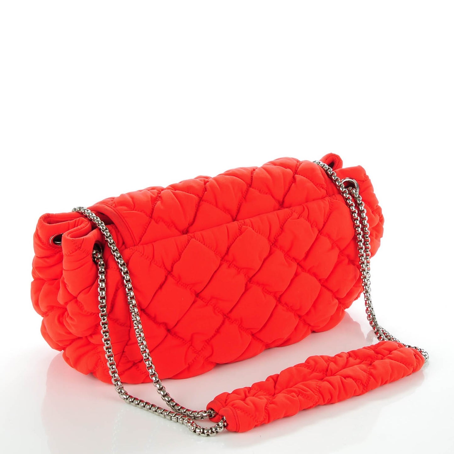 Nylon Bubble Quilt Accordion Flap Red