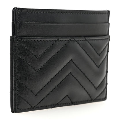 Gucci Calfskin Matelasse GG Marmont Card Holder Black 3 of 7