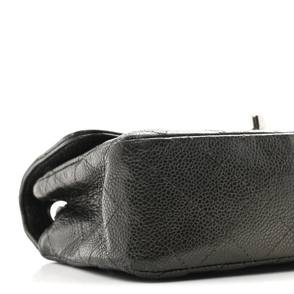 Chanel Metallic Caviar Quilted Mini Rectangular Flap Dark Grey 9 of 11