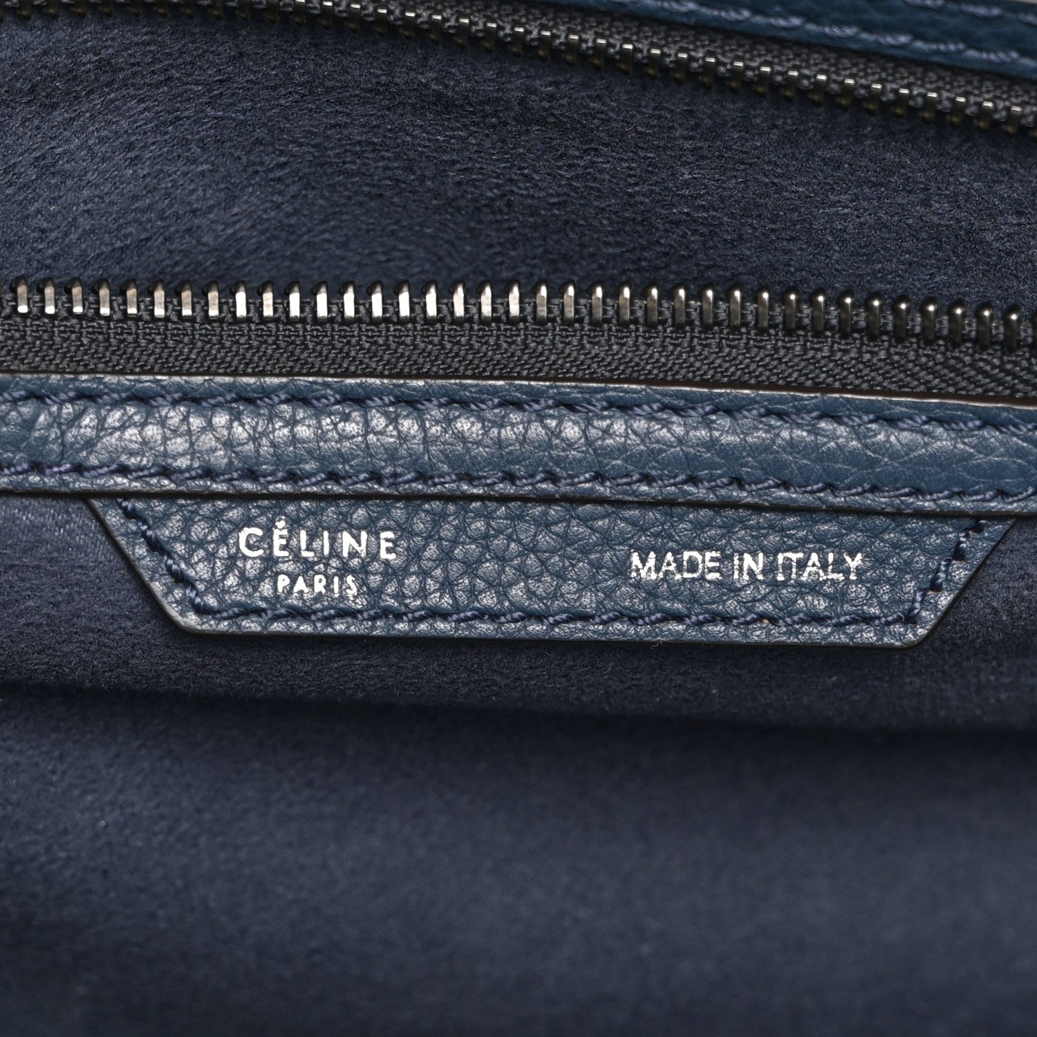 Celine Drummed Calfskin Mini Luggage Orage 6 of 12