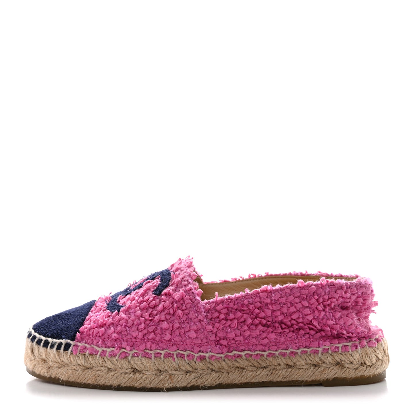 Tweed CC Espadrilles 37 Dark Pink Navy