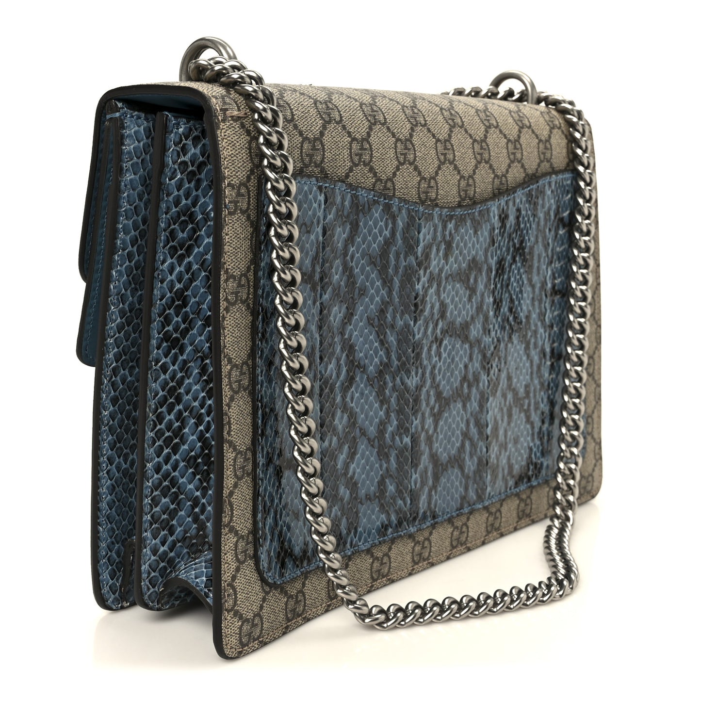 GG Supreme Monogram Python Embroidered Medium Dionysus Shoulder Bag