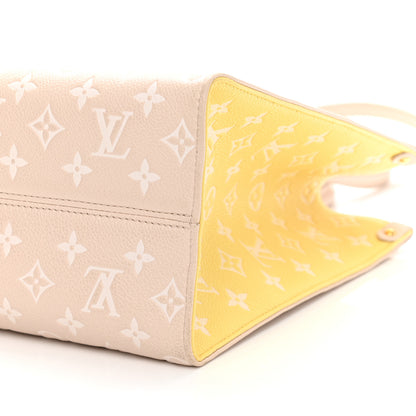 Louis Vuitton Empreinte Monogram Spring In The City Onthego MM Beige Pink Yellow 9 of 10