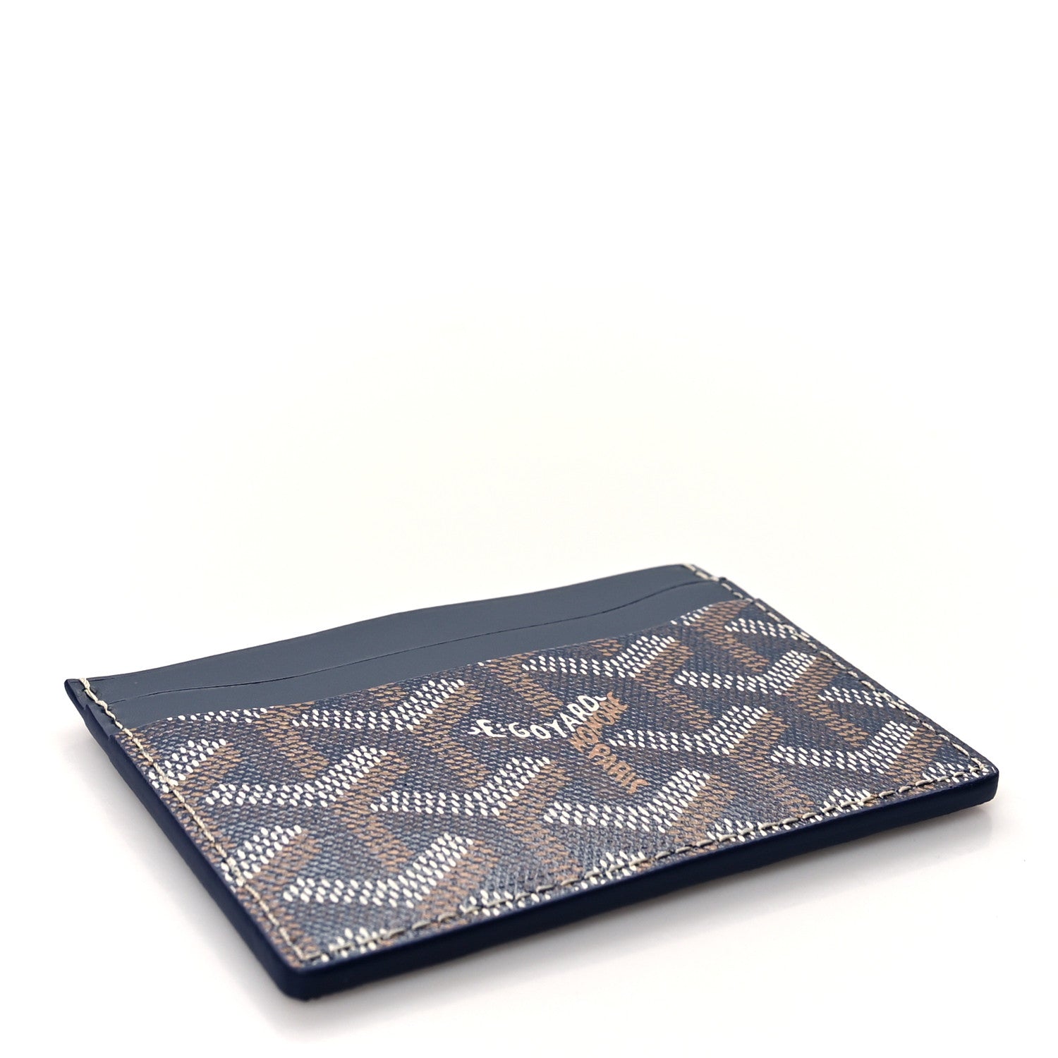Goyard Goyardine Saint Sulpice Card Holder Navy 4 of 7