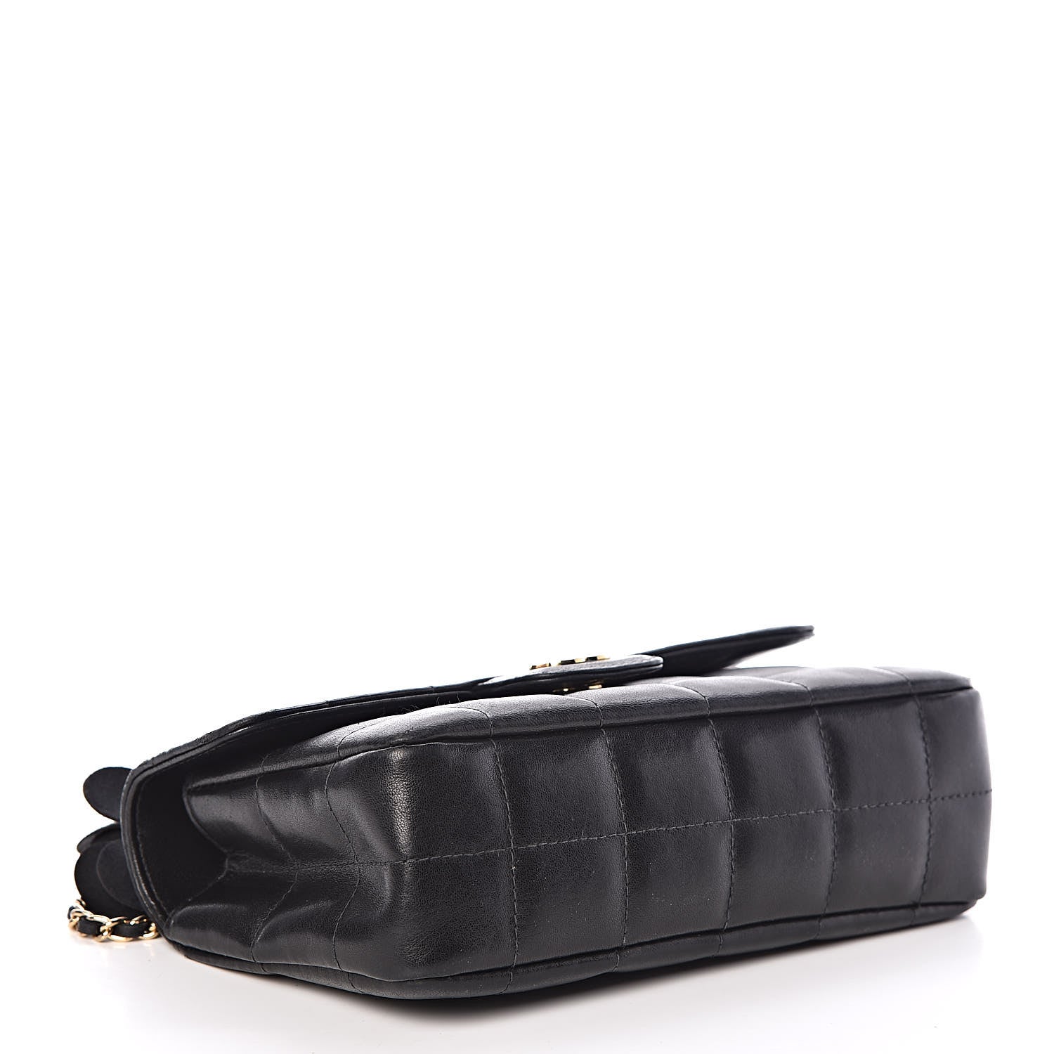 Chanel Lambskin Quilted Mini Chocolate Bar Camellia Flap Black 4 of 9