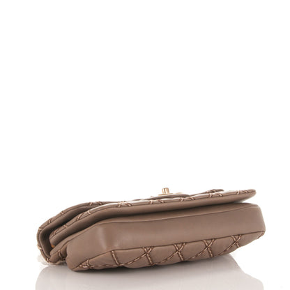 Chanel Calfskin Double Stitched Medium Flap Grey 4 of 7