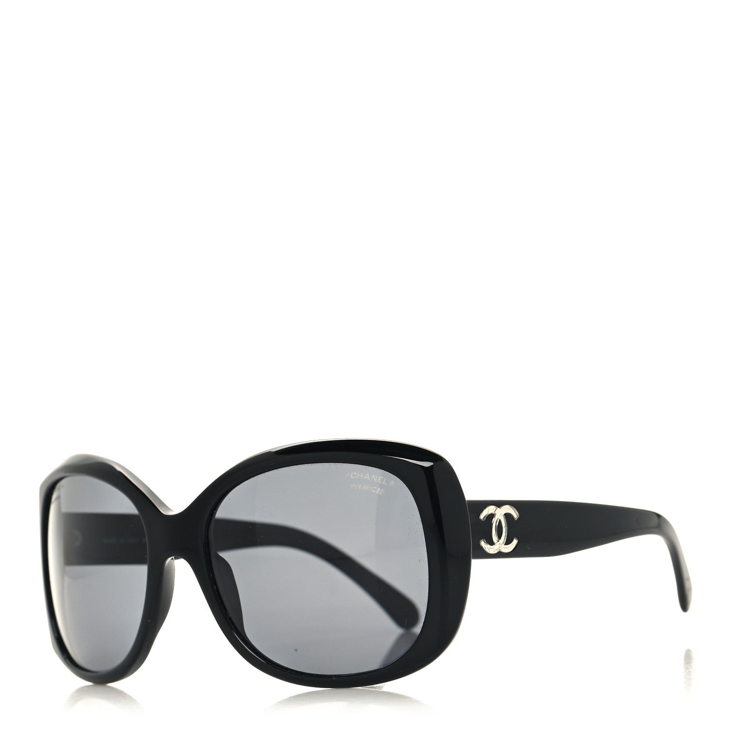 Chanel Acetate Polarized CC Sunglasses 5183 Black 1 of 8