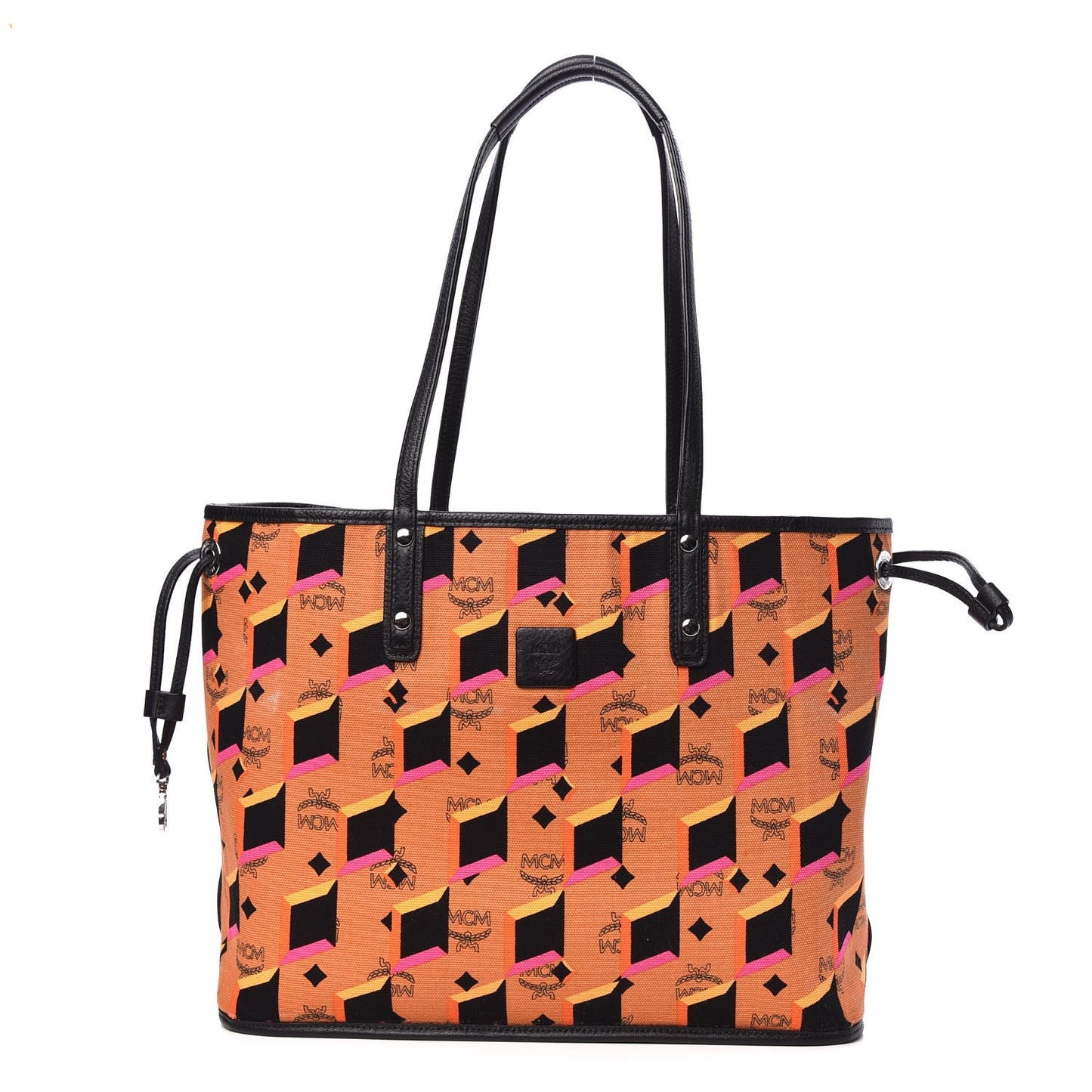 Visetos Medium Reversible Shopping Tote Black