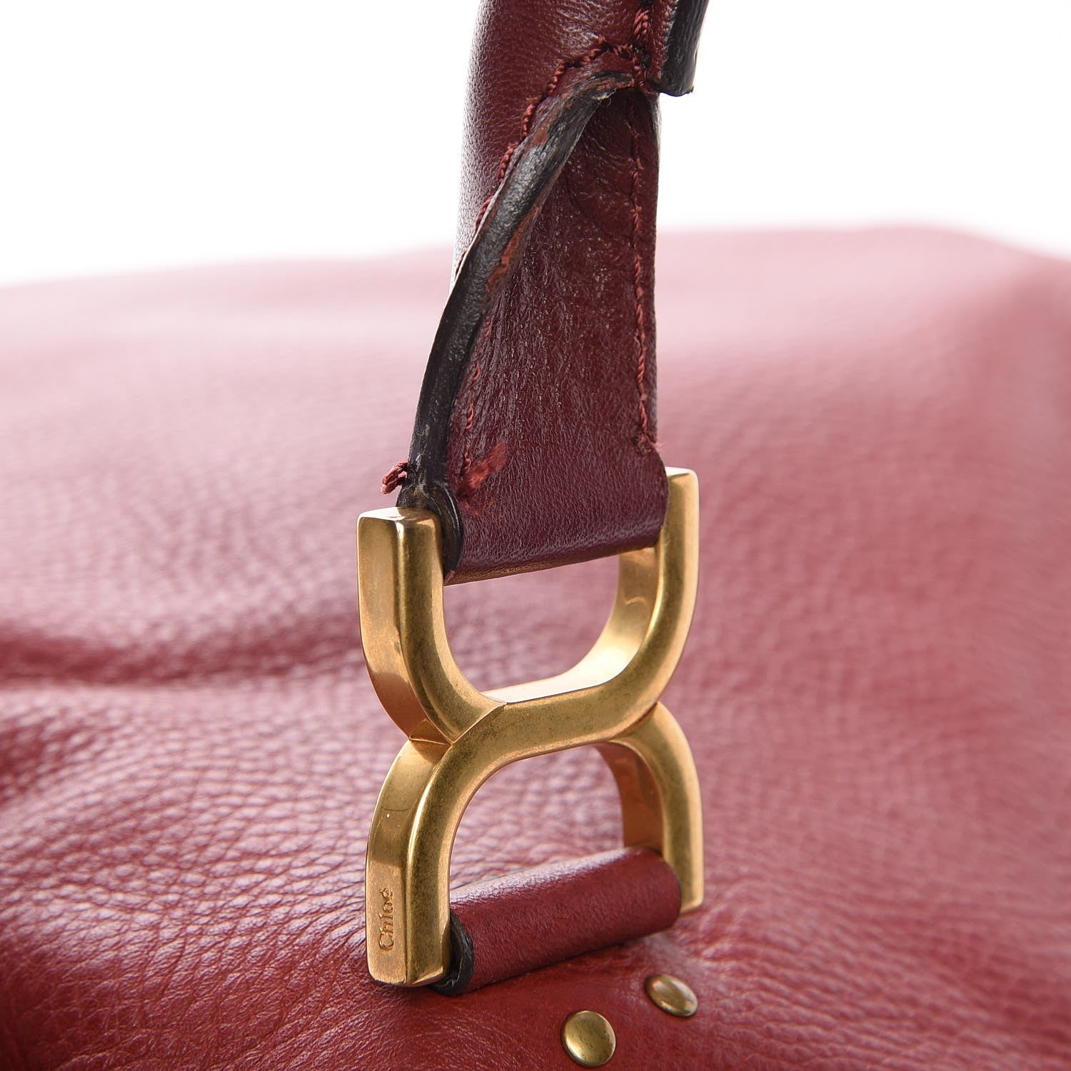 Chloe Calfskin Large Marcie Satchel Garnet 8 of 8