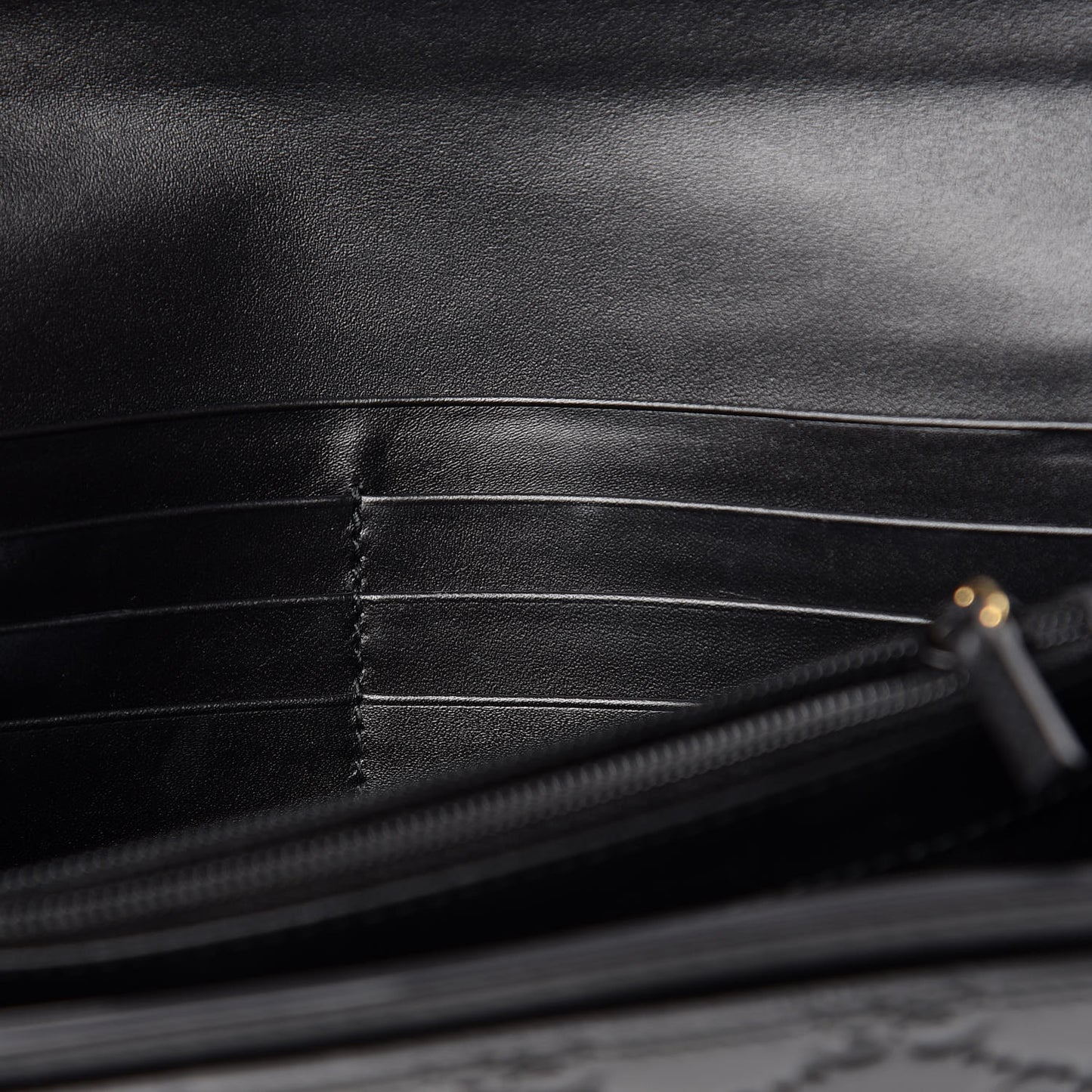 Guccissima Continental Flap Wallet Black