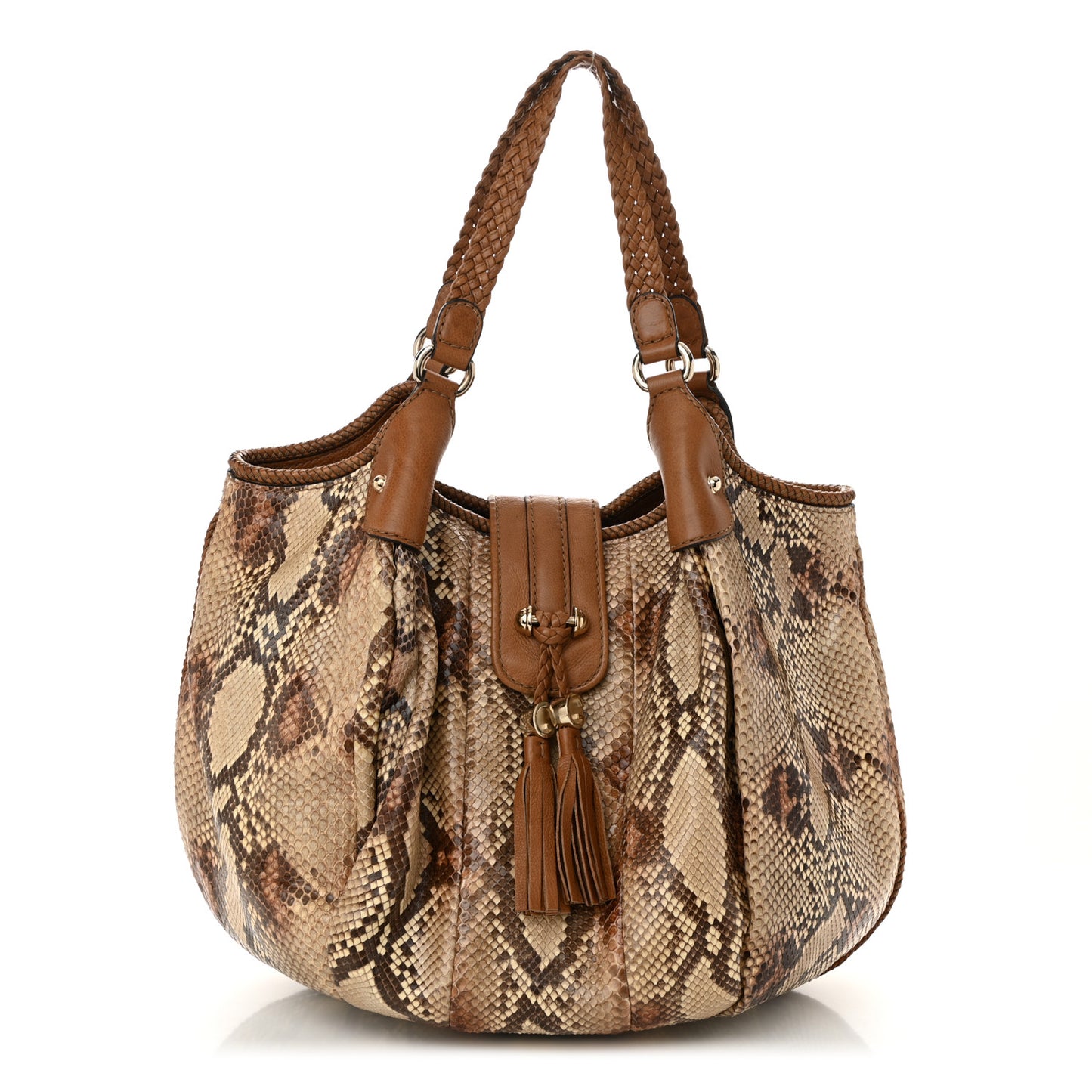 Python Medium Marrakech Shoulder Bag Beige