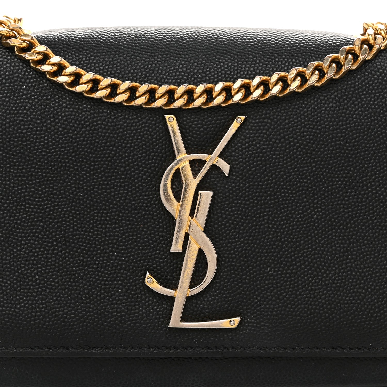 Saint Laurent Grain De Poudre Small Monogram Kate Satchel Black 7 of 11