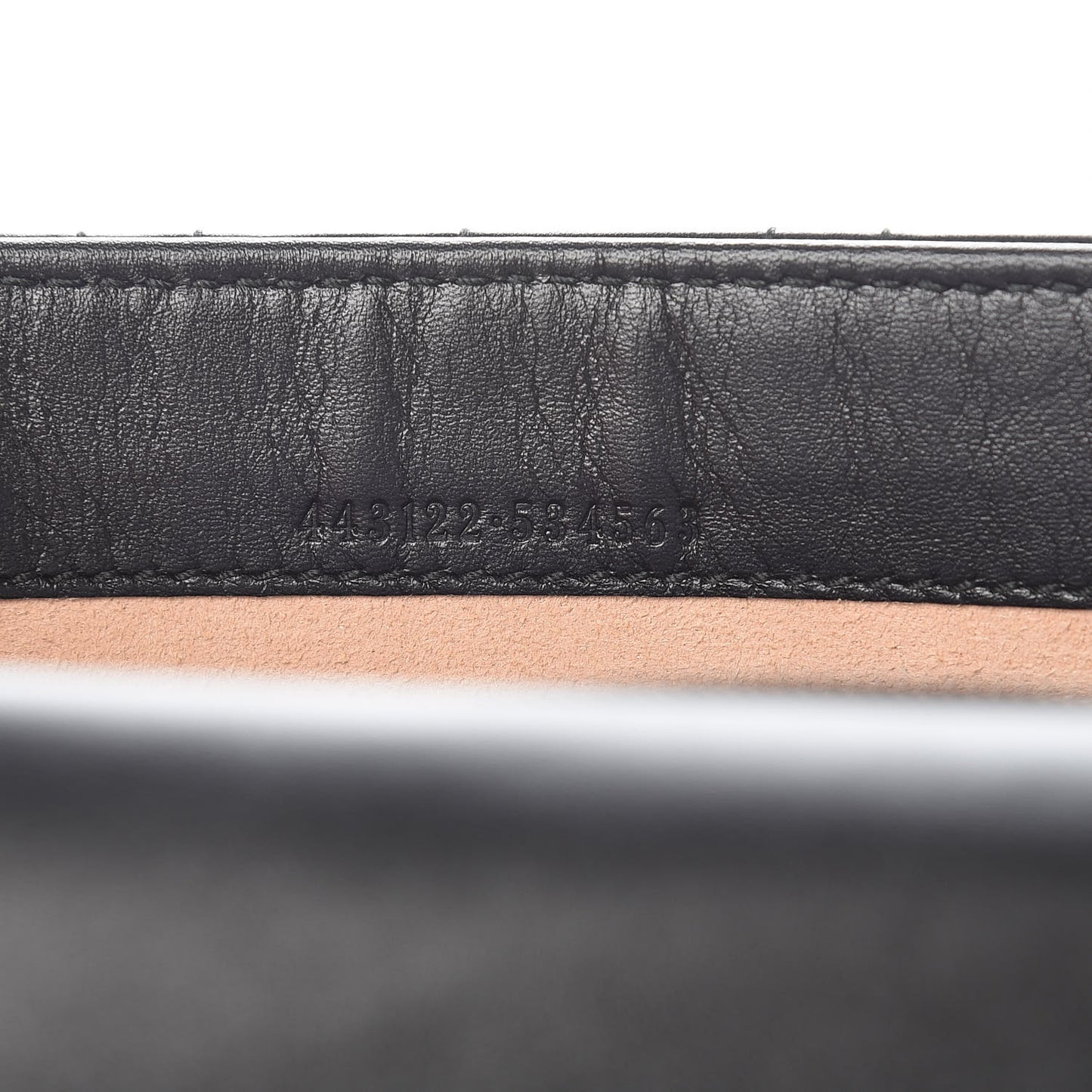 Calfskin Matelasse Mini Pearly GG Marmont Chain Wallet Black