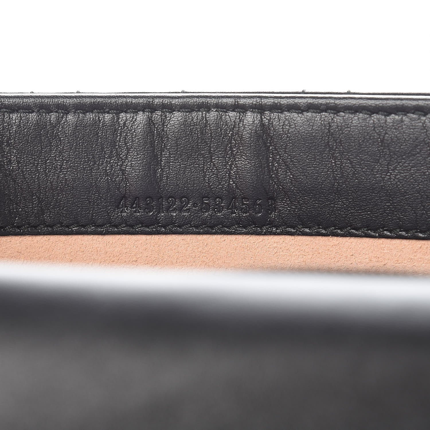 Gucci Calfskin Matelasse Mini Pearly GG Marmont Chain Wallet Black 7 of 14