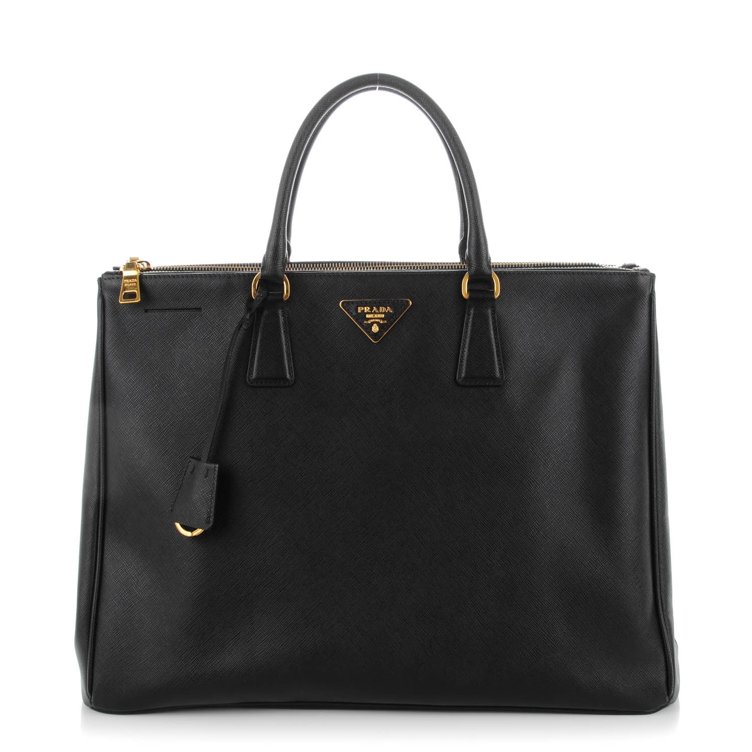 Prada Saffiano Lux Extra Large Galleria Double Zip Tote Black 1 of 9