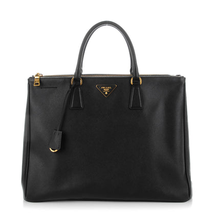 Prada Saffiano Lux Extra Large Galleria Double Zip Tote Black 1 of 9