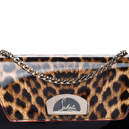 Christian Louboutin Patent Leopard Vero Dodat Clutch Brown 11 of 12