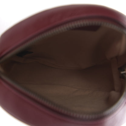 Gucci Glazed Calfskin Matelasse Heart Mini GG Marmont Round Shoulder Bag Romantic Cerise 4 of 9