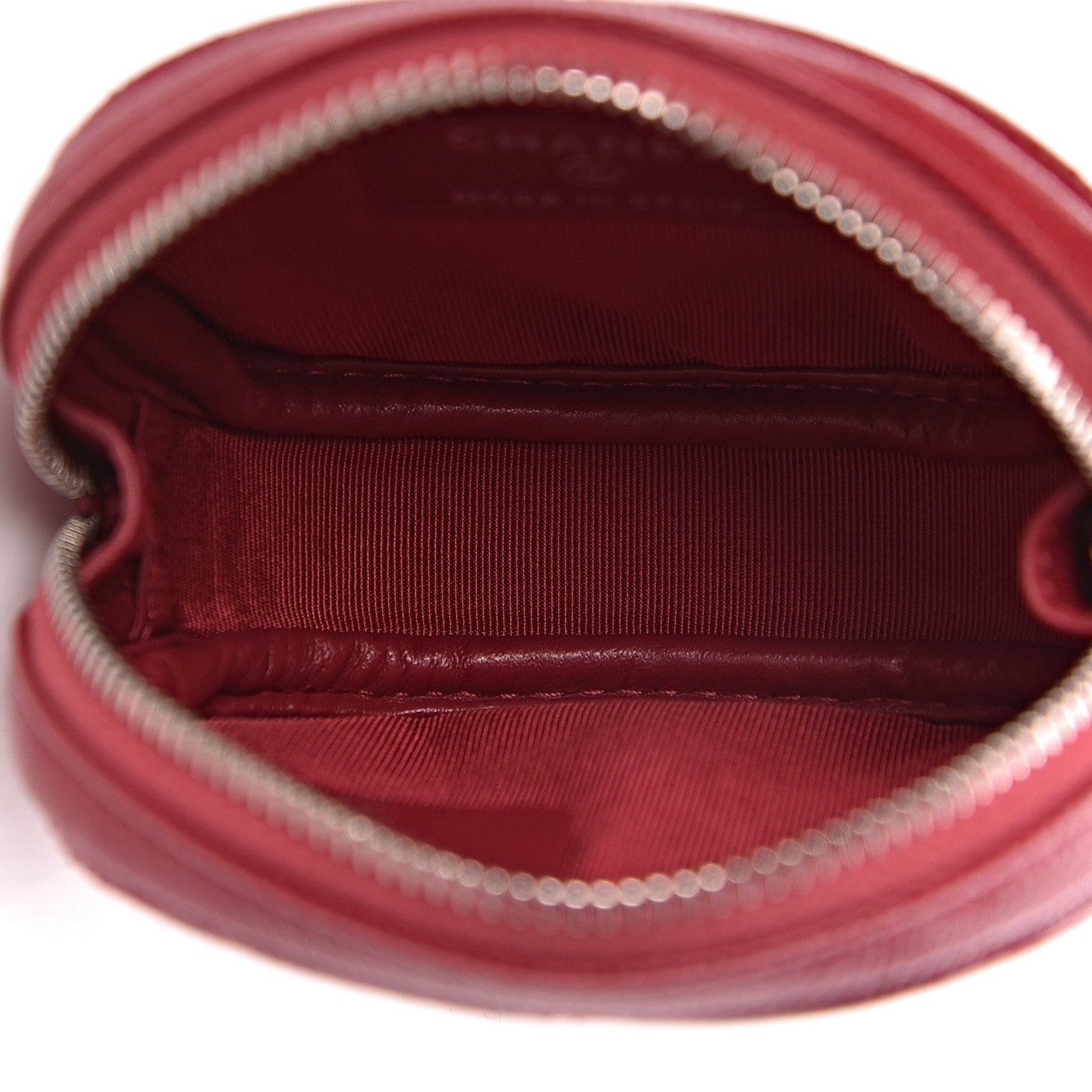 Chanel Caviar Quilted Zip Around Classic Coin Purse Dark Pink 5 of 8