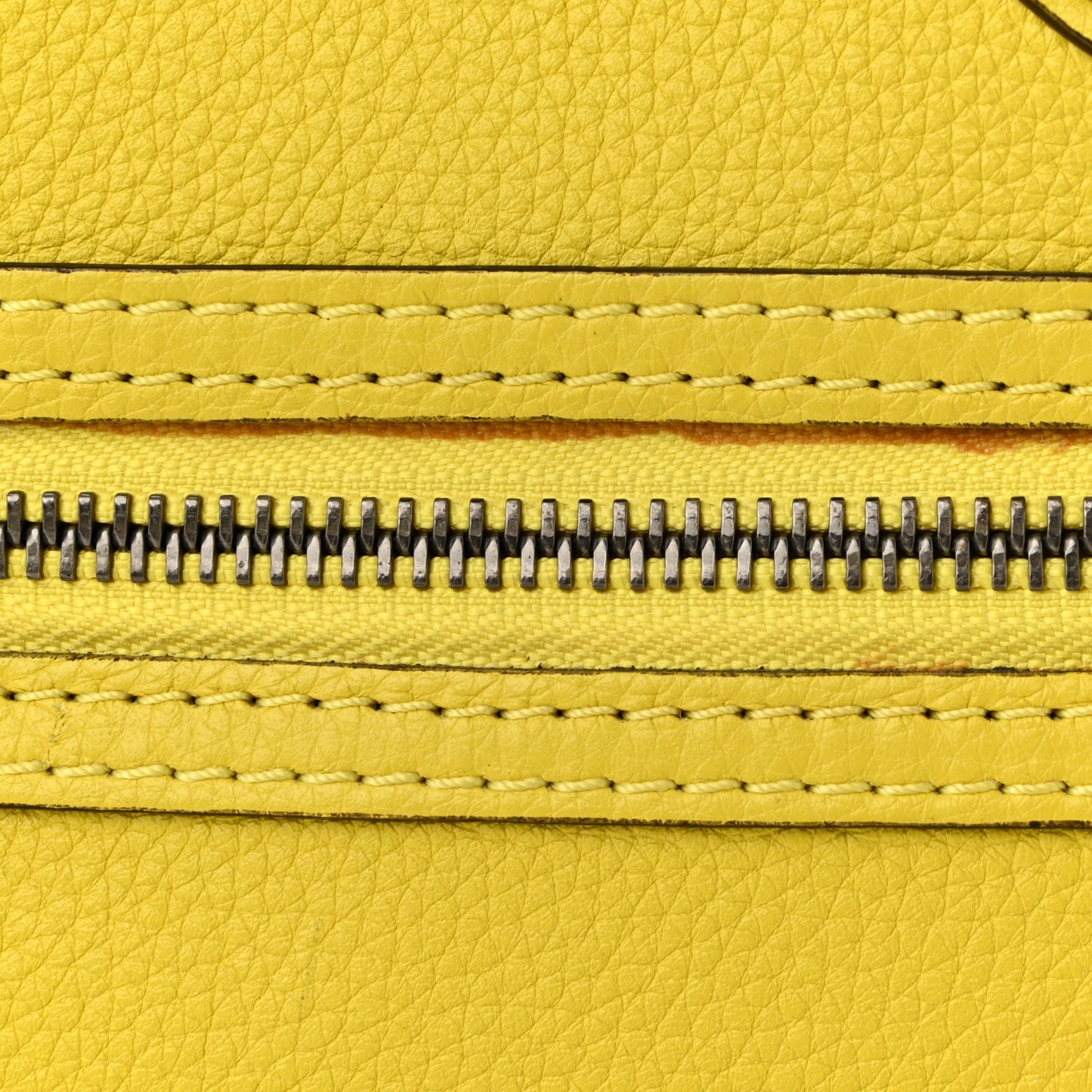Drummed Calfskin Micro Luggage Citron