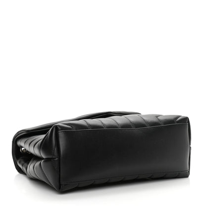 Saint Laurent Calfskin Y Quilted Monogram Small Loulou Chain Satchel Black 4 of 10
