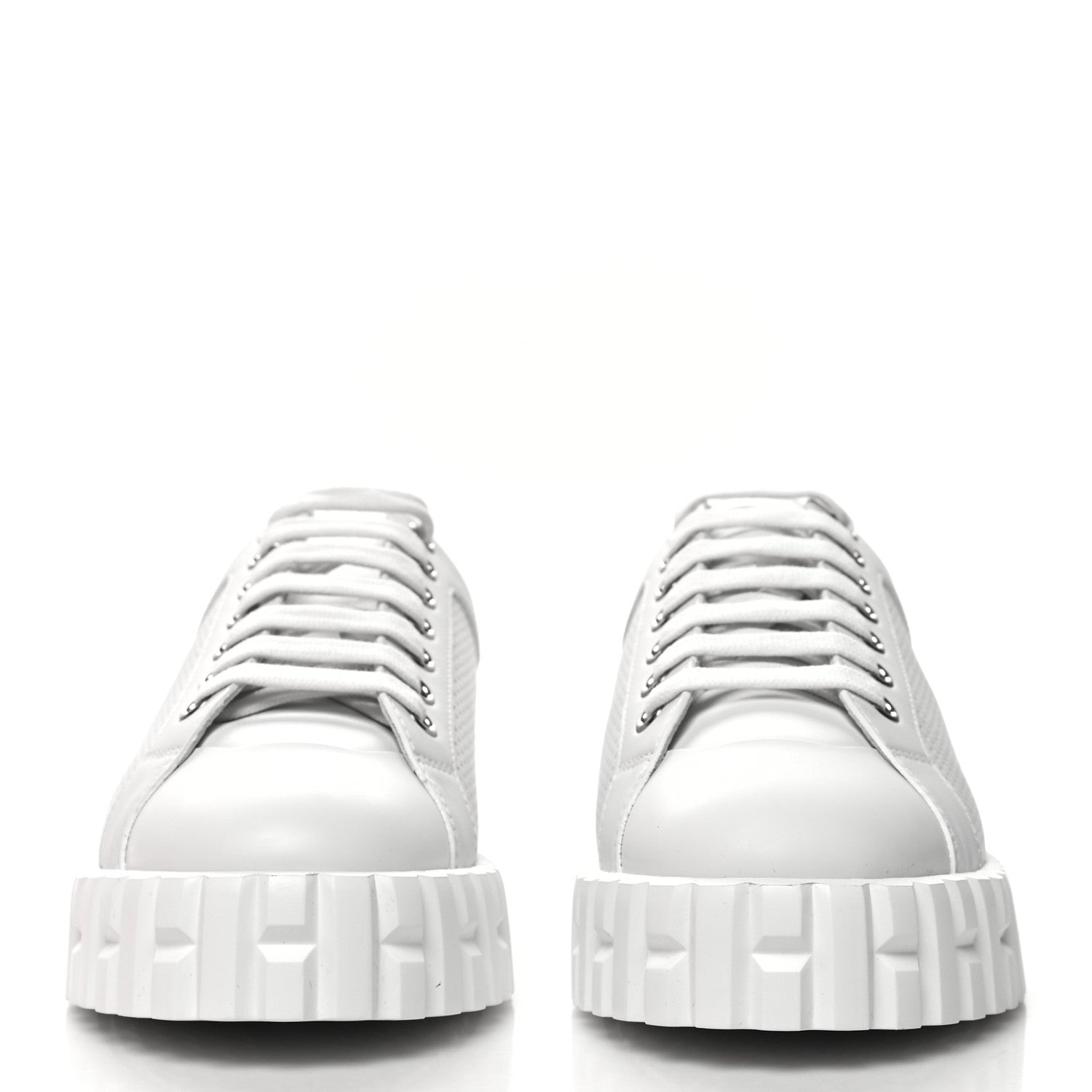 Hermes Perforated Calfskin Cross Sneakers 35 White 2 of 9