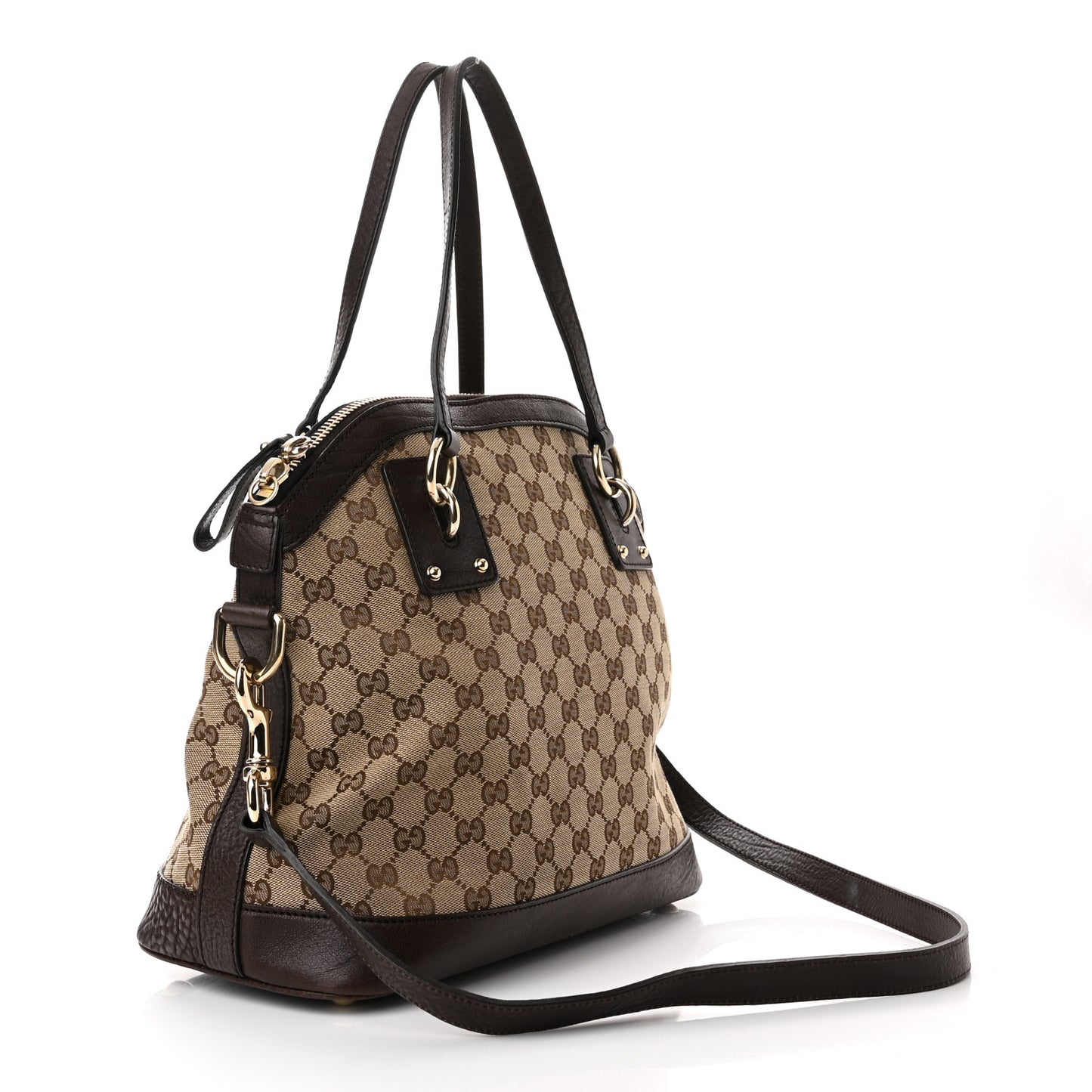 Monogram Medium Top Handle Bag Brown
