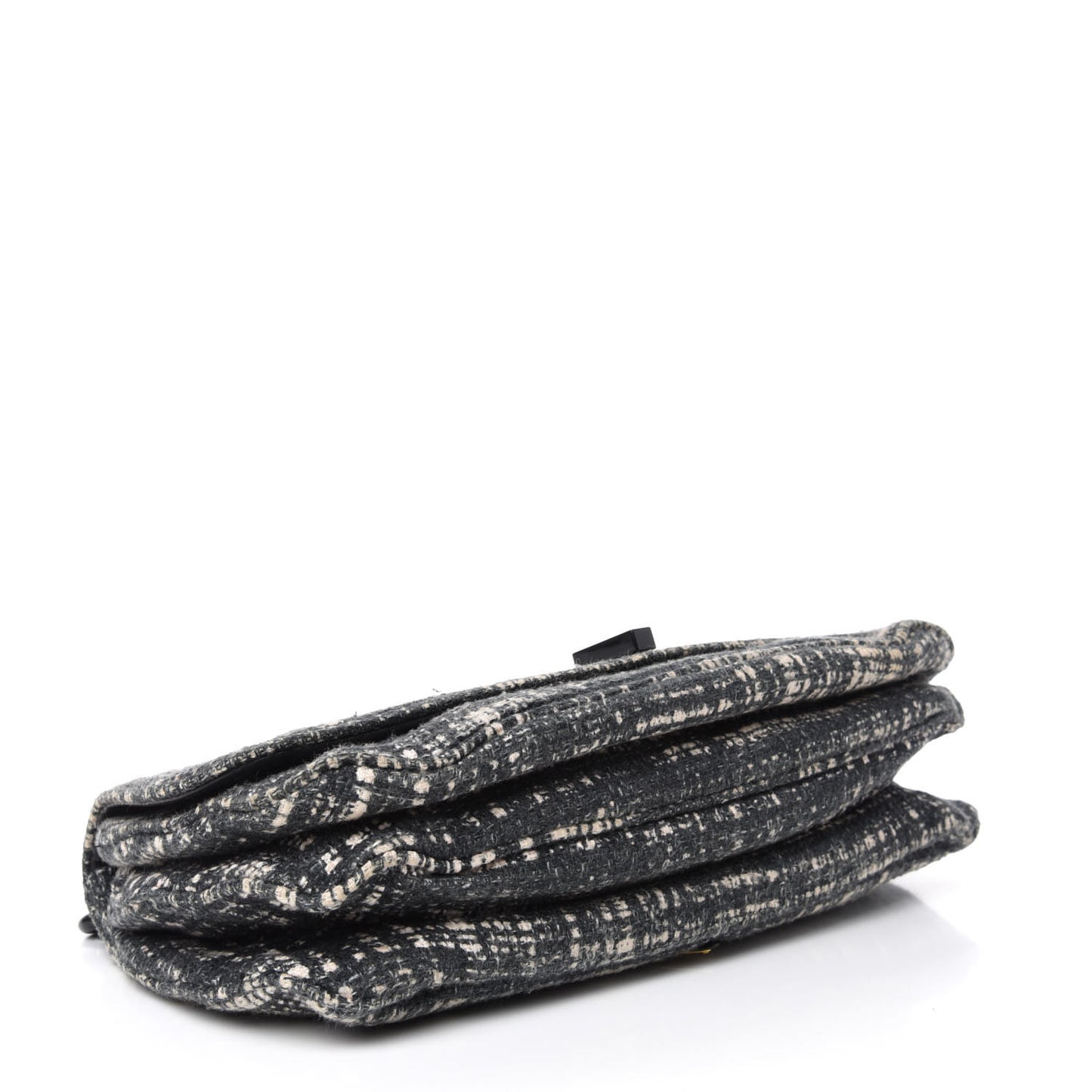 Tela Tweed Chain Shoulder Bag Black