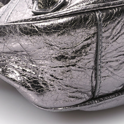 Balenciaga Metallic Agneau Arena Le Cagole Shoulder Bag XS Silver 10 of 12