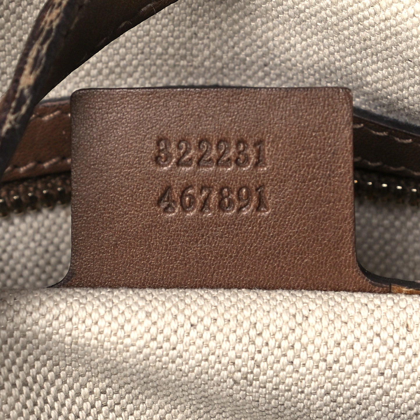 GG Supreme Monogram Margaux Calfskin Medium Nice Boston Beige Ebony Acero