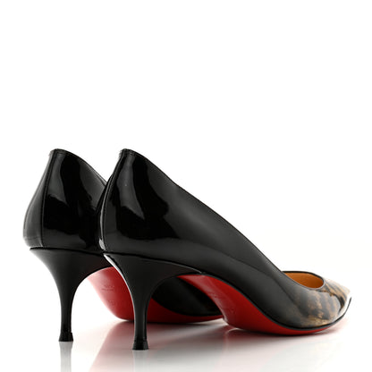 Christian Louboutin Patent Degrade Leopard Pigalle Follies 70 Pumps 40 Leopard Burgundy 4 of 7