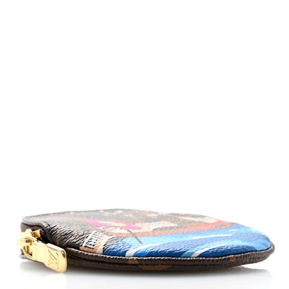 Louis Vuitton Monogram 2019 Christmas Animation Round Coin Purse Blue 4 of 8