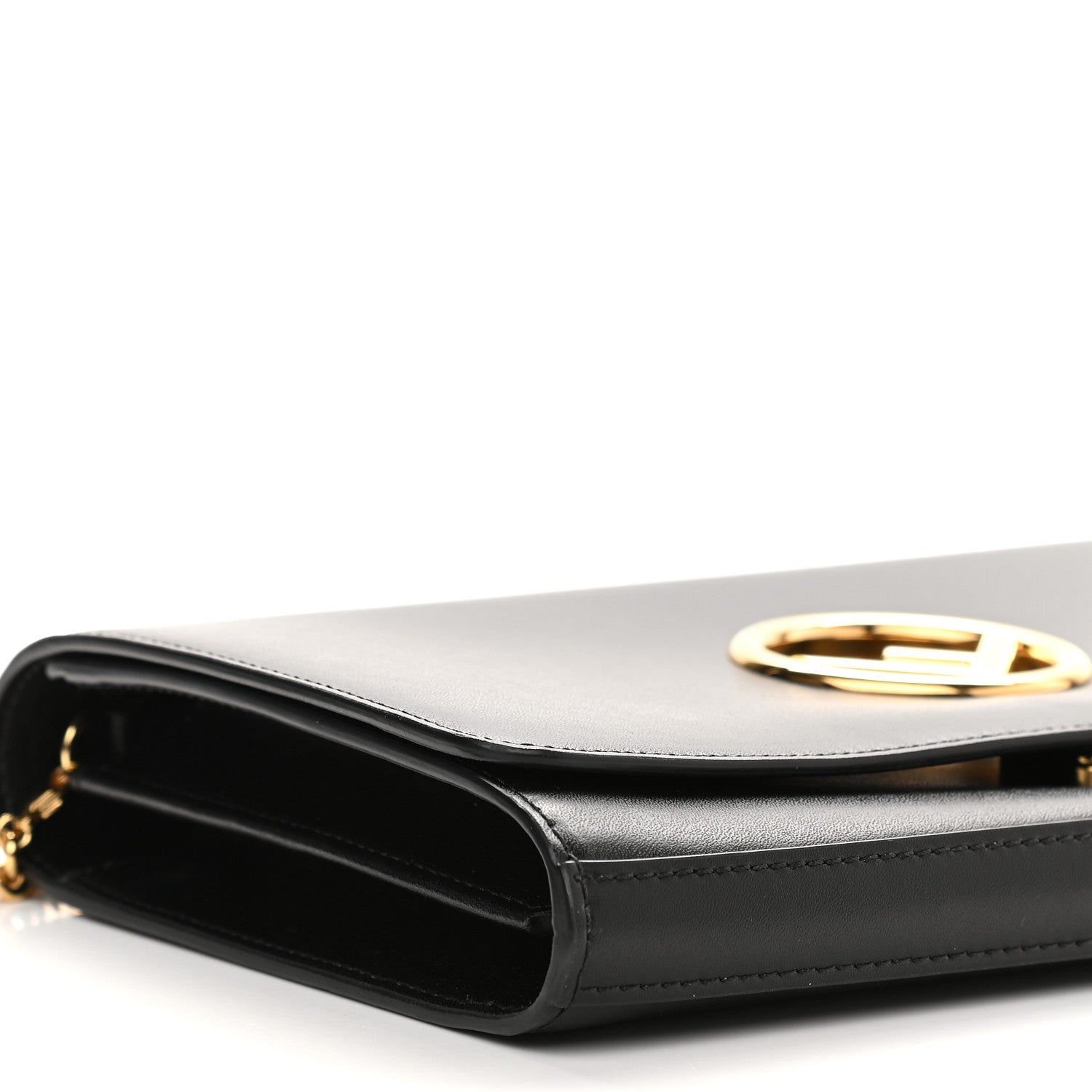 Fendi Vitello Liberty Lucido F is Fendi Wallet on Chain Black 8 of 9