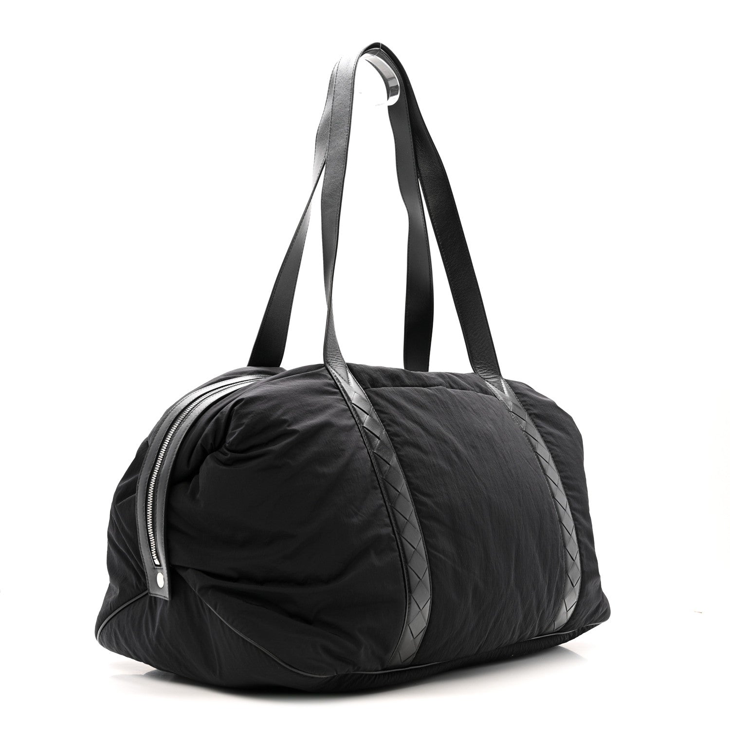 Bottega Veneta Nylon Crossroad Travel Bag Black 1837230 – FASHIONPHILE
