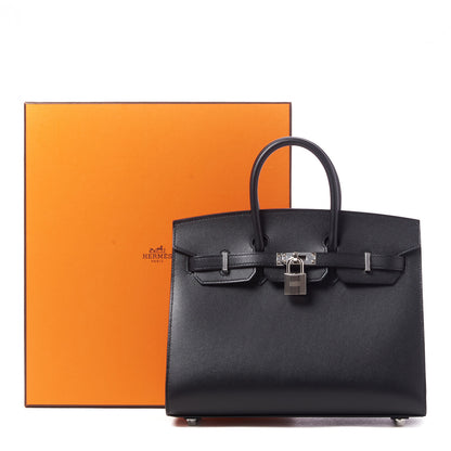 Hermes Madame Calfskin Birkin Sellier 25 Black 29 of 29
